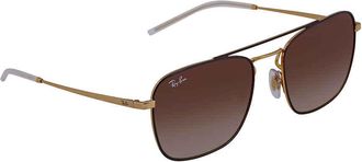 Ray-Ban Brown Gradient Square Sunglasses RB3588 905513 55