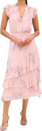 Allison New York Alice Midi Skirt In Blush Floral