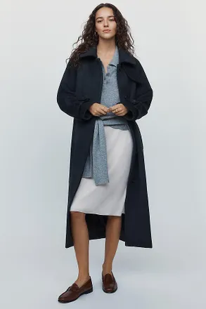 Bernardo Wool Blend Funnel Neck Coat Jacket