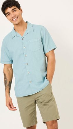 Fat Face FatFace Bugle Light Blue Linen Cotton Shirt