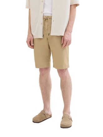 Tom Tailor Bermudas TOM TAILOR, Herren, Gr. 30, N-Gr, beige (chinchilla), Obermaterial: 75% Baumwolle, 25% Polyester. Futter: 100% Baumwolle, unifarben, regular 