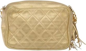 Chanel Pre-owned Cross Body Bags, female, Yellow, Size: ONE SIZE Pre-owned Vintage Shoulder Bag