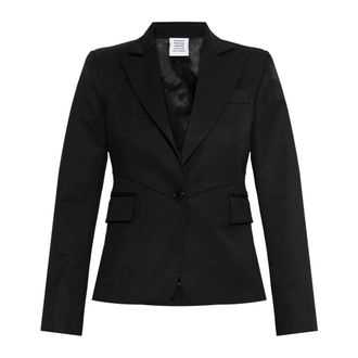 VETEMENTS Blazers, female, Black, Size: XS Wool blazer with double vent