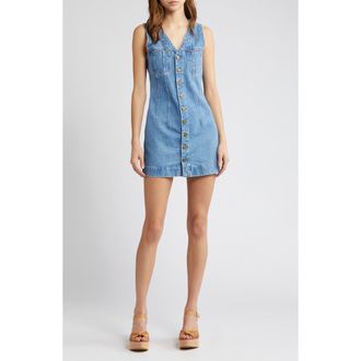 Frame Denim Sleeveless Pocket Minidress in Delaware at Nordstrom Rack, Size X-Large