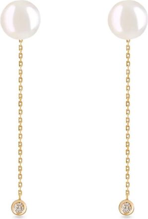 ROSEKEY Orecchini Love Me Forever in oro giallo 18kt con perle e diamanti