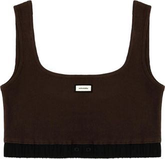 Entire studios Cotton Top - Dames - Sportshirts - Bruin - XS - Katoen - Fitness