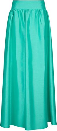 Liu Jo shantung maxi skirt - women - Polyester/Acetate/Polyester - 38 - Green