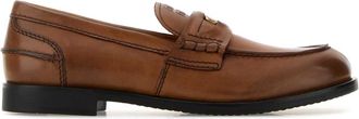 Miu Miu Caramel Leather Loafers