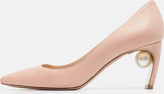 Nicholas Kirkwood Pink Leather Pointed Toe Pumps