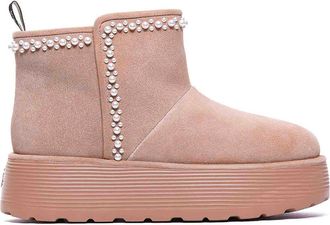 Stuart Weitzman Nellie Pearl Flatform Booties