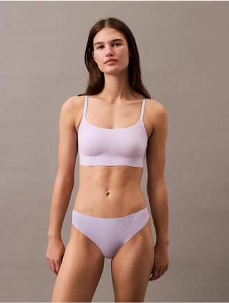 Calvin Klein Womens Invisibles Wirefree Lightly Lined Bralette - Purple - XS