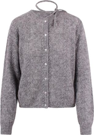 Marco Rambaldi Amorous Braid Cardigan - Dames - Vesten - Grijs - S - Truien & Vesten