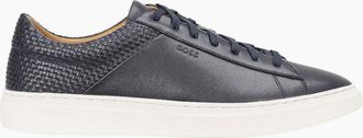 HUGO BOSS Mens BOSS Black Kieran Tenn Iwvpu Trainers 401 Dark Blue - Size: 11