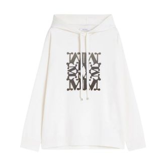 Max Mara Hoodies, female, White, Size: XS Taddeo Wool Sweatshirt