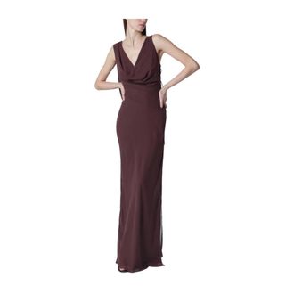 Andamane Gowns, female, Purple, Size: XS Minerva Strappy Openback Maxi Dress