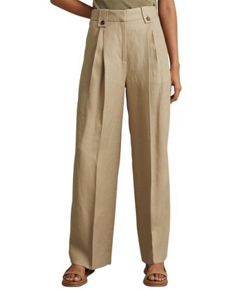 Reiss Leila Heavy Linen Wide Leg Trouser