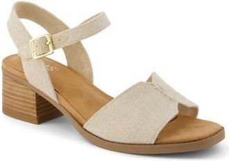 Toms Eloise Heeled Open Toe Sandal in Natural at Nordstrom, Size 5.5