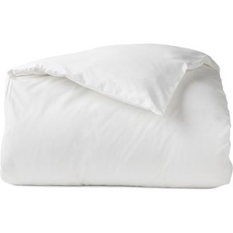 Coyuchi Heirloom Organic Cotton Sateen Duvet Cover in Alpine White at Nordstrom, Size Full