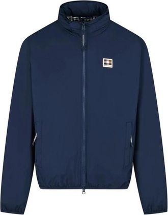 Aquascutum Zip-through - Heren - Vesten met rits - Blauw - S - Polyester - Hoodies & sweatvesten