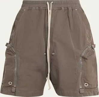 DRKSHDW RICK OWENS Mens Heavy Cotton Cargo Shorts
