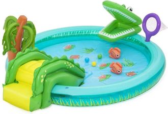 Trade Shop Trade Shop - Play Center Gonfiabile Crocodile Cove Piscinetta Per Bambini 224 X 181 X 72 Cm 53166