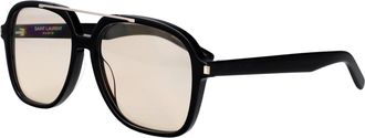 Saint Laurent Womens Sunglasses Black-Yellow Acetate Black-Black-Yellow Black/black/yellow