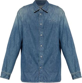 Diesel D-Simply-S15 Shirt - Heren - Spijkeroverhemden - Blauw - XS - Katoen - Overhemden