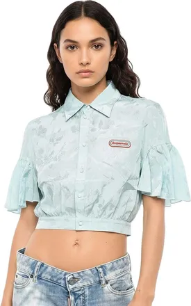 Dsquared2 Sky Blue Regular Jacquard Shirt