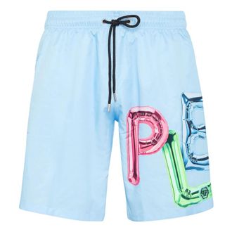 Philipp Plein Heren, Badkleding, Blauw, Maat: 4XL Poliester