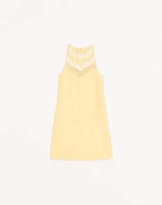 Valentino Embroidered Crepe Couture Short Dress Wo