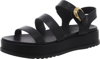 Naturalizer Zizi Womens Flat Strap Sandal Walking Shoes Black Wide Fit UK 5