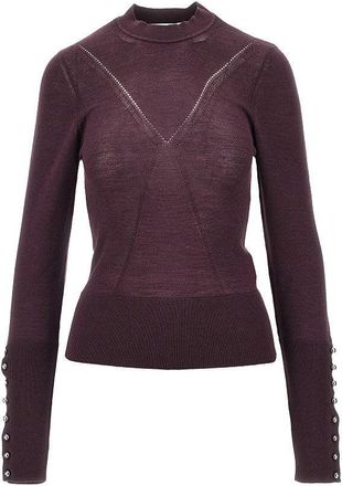 Paco Rabanne Silk and merino wool-blend sweater Woman S
