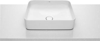 Roca Roca - Lavabo De Sobre Encimera Fineceramic Square Inspira Color: Blanco Mate