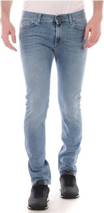 Daniele Alessandrini Jeans - Heren - Slim Fit Jeans - Blauw - W38 - Katoen - Jeans