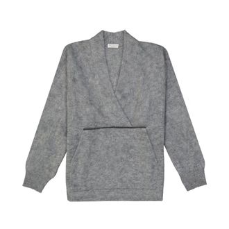 Brunello Cucinelli Gray Wool Womens Sweatshirt