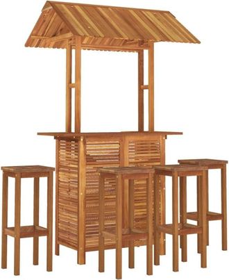 vidaXL vidaXL 5 Piece Garden Bar Set Solid Wood Acacia
