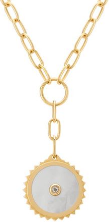 Murkani Halcyon Shield Drop Necklace in Yellow Gold at Nordstrom