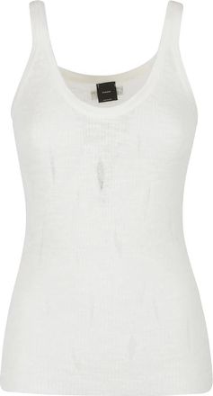 Pinko Tanktop - Dames - Tops zonder mouwen - Wit - L - Katoen - Tops