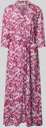 Selected Flie&szlig;endes Maxikleid aus reiner Viskose Modell FLORA in Dunkelrot, Gr&ouml;&szlig;e 34