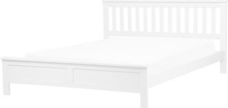 Beliani Beliani - Cama De Madera De Pino Blanca 180 X 200 Cm Estilo Escandinavo Mayenne