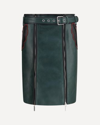Marni Leather Skirt with belt and pockets Female 40