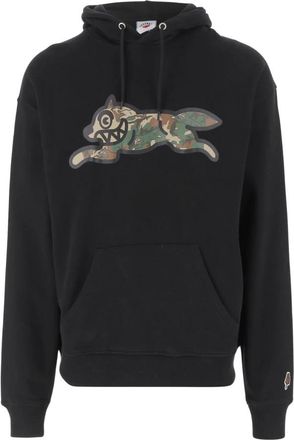 Icecream Katoenen Logo Sweatshirt met Camouflage Print - Heren - Hoodies - Zwart - S - Katoen - Hoodies & sweatvesten