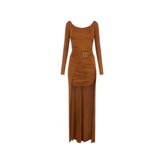Elisabetta Franchi Dames, Jurken, Bruin, Maat: M