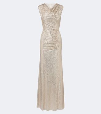 Roland Mouret Embellished gathered gown