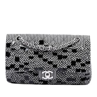 Chanel Pre-owned Fringe Canvas Shoulder Bag - Dames - Pre-owned - Zwart - Maat: ONE Size