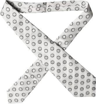 Dolce & Gabbana Polka Dot Zijden Verstelbare Stropdas - Dames - Stropdassen - Wit - ONE Size - Accessoires