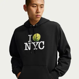 Nike Mens Court Tennis Hoodie in Black | JU1463-010
