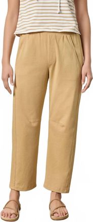 Lilla P Side Panel Straight Leg Pant In Burlap
