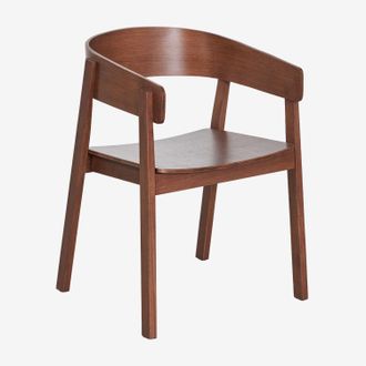 Sklum Pack De 2 Sillas De Comedor Con Reposabrazos En Madera De Roble Olsen Sklum
