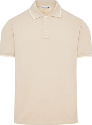 Jacob Cohen Katoenen poloshirt met geborduurd logo - Heren - Polos - Beige - L - Katoen - Tops